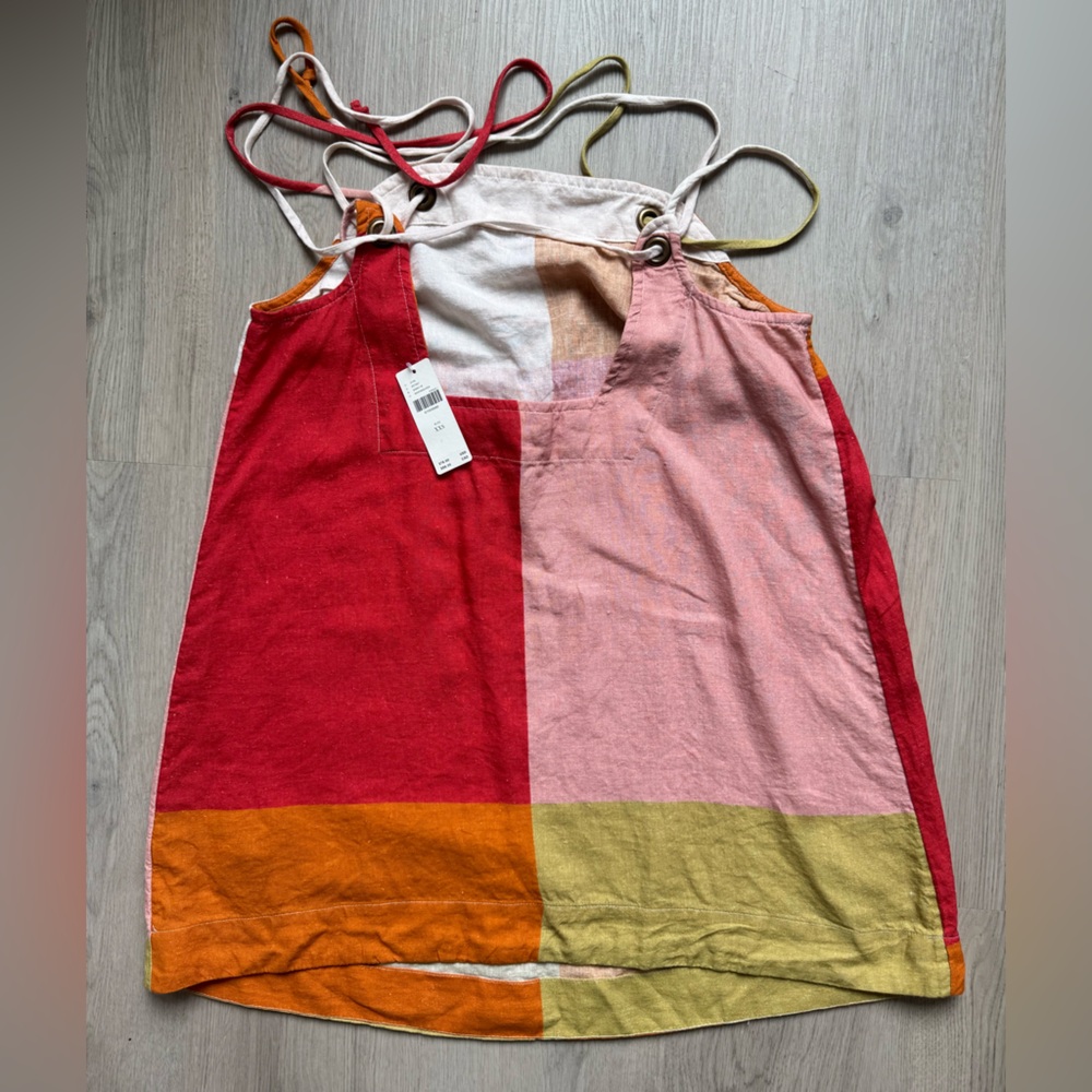 NWT Anthropologie Celandine Color Block Mini Shift Sundress Size XXS Grommet - Picture 6 of 9